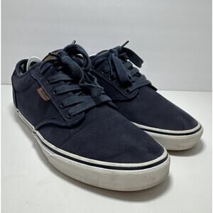Vans Skate Low Top Canvas Sneakers Shoes Lace Up Navy Gum Soles Men's 11 TB4R